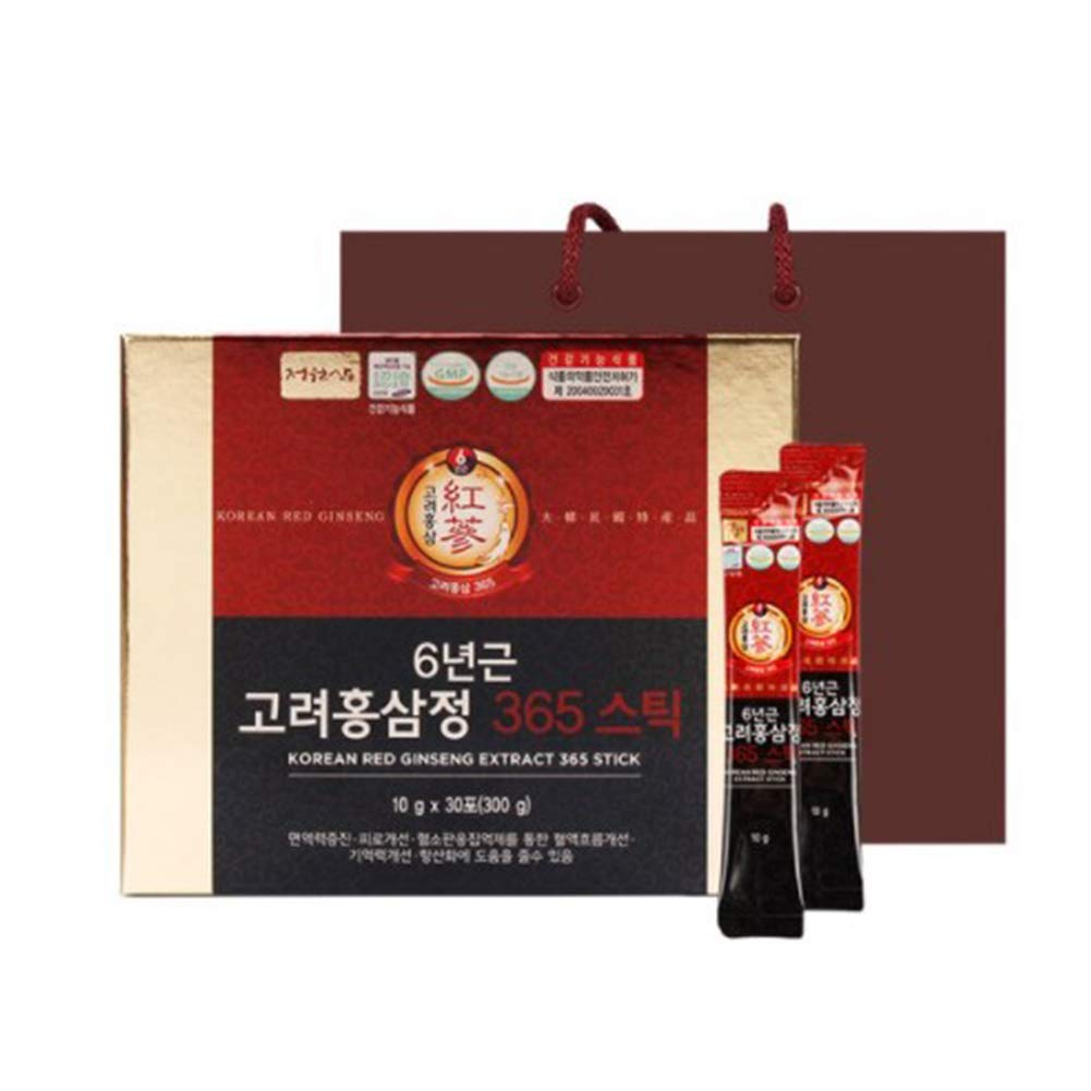 Jungweonsam Korean 6 Years Red Ginseng Extract Stick Красный шестилетний женьшень в стиках, набор из 30 стиков